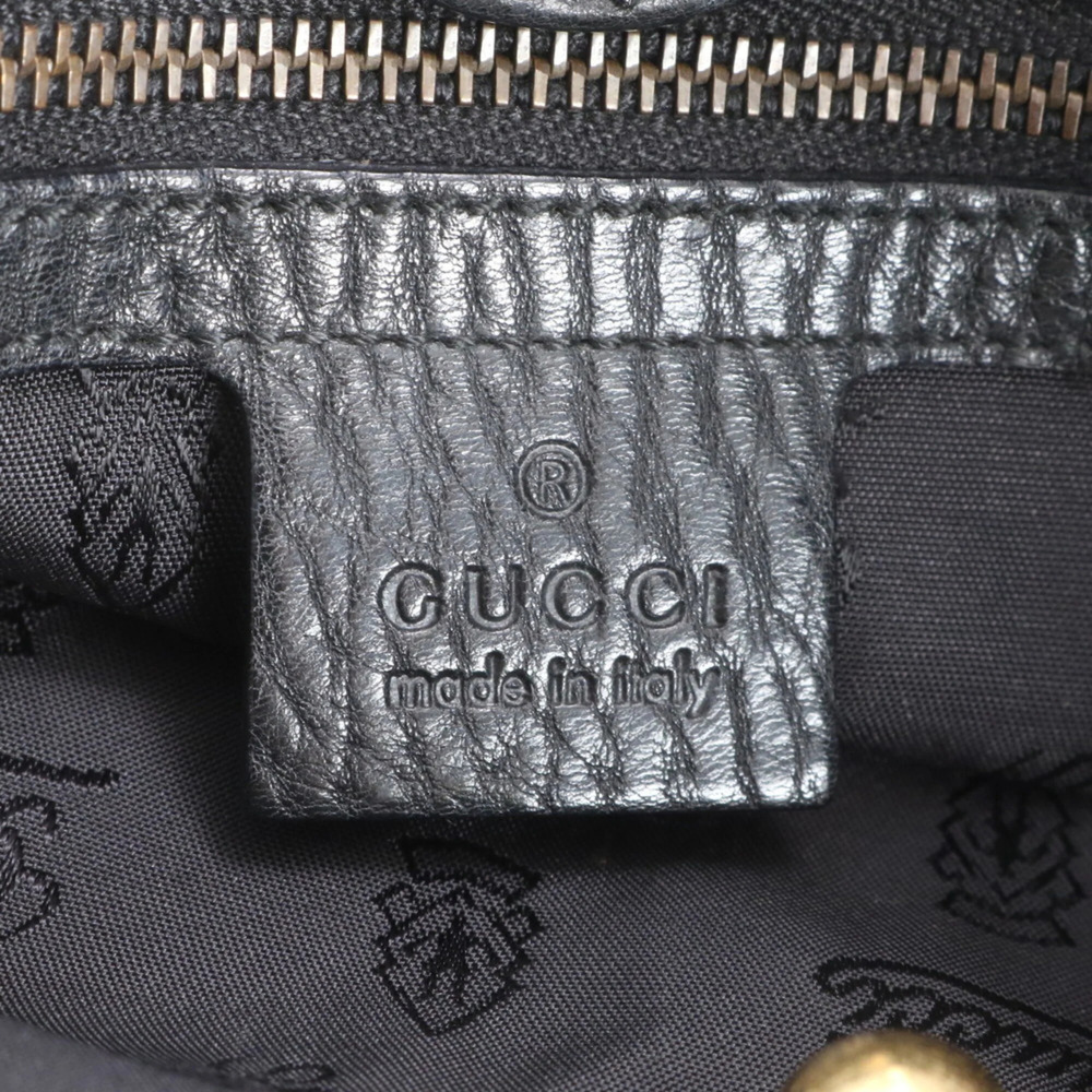 GUCCI Black Leather Tote Bag - Picture 9 of 10